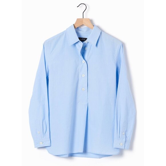 A.P.C. Liquette Garçon Blouse in Bleu Clair - Picture 2 of 5